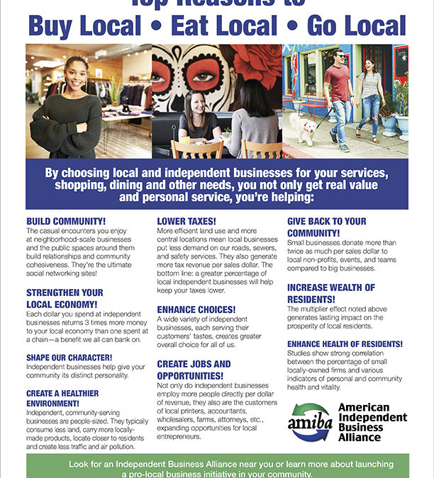 Top Reasons to Buy Local (print poster)