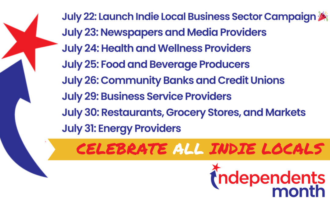 Choose ALL Indie Locals: Independents Month